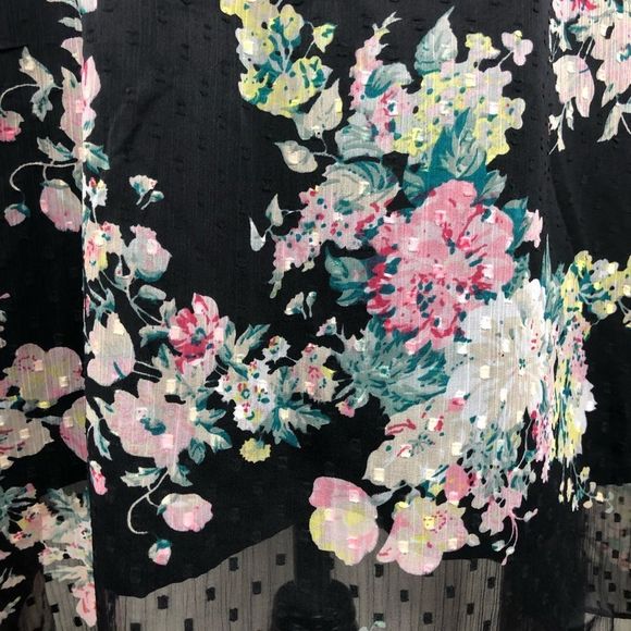 Walter Baker Hansen Asymmetrical Hem Open Shouldee Floral Spring Dress NWT sz 10 - Picture 9 of 13